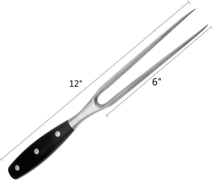 12 Inch Stainless Steel Cooking Fork for Barbecue, Serving, Cooking, Grilling, Roasting
