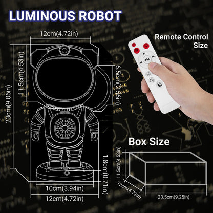 Astronaut Galaxy Projector Kids Night Light with Remote and Bluetooth Speaker