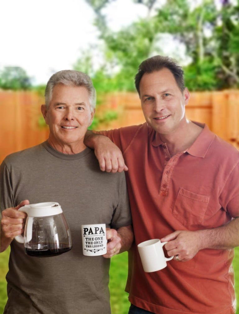 PAPA the One the Only the Legend Coffee Mug Father's Day Gift for Dad, Grandpa, Ceramic Mug 15 Oz