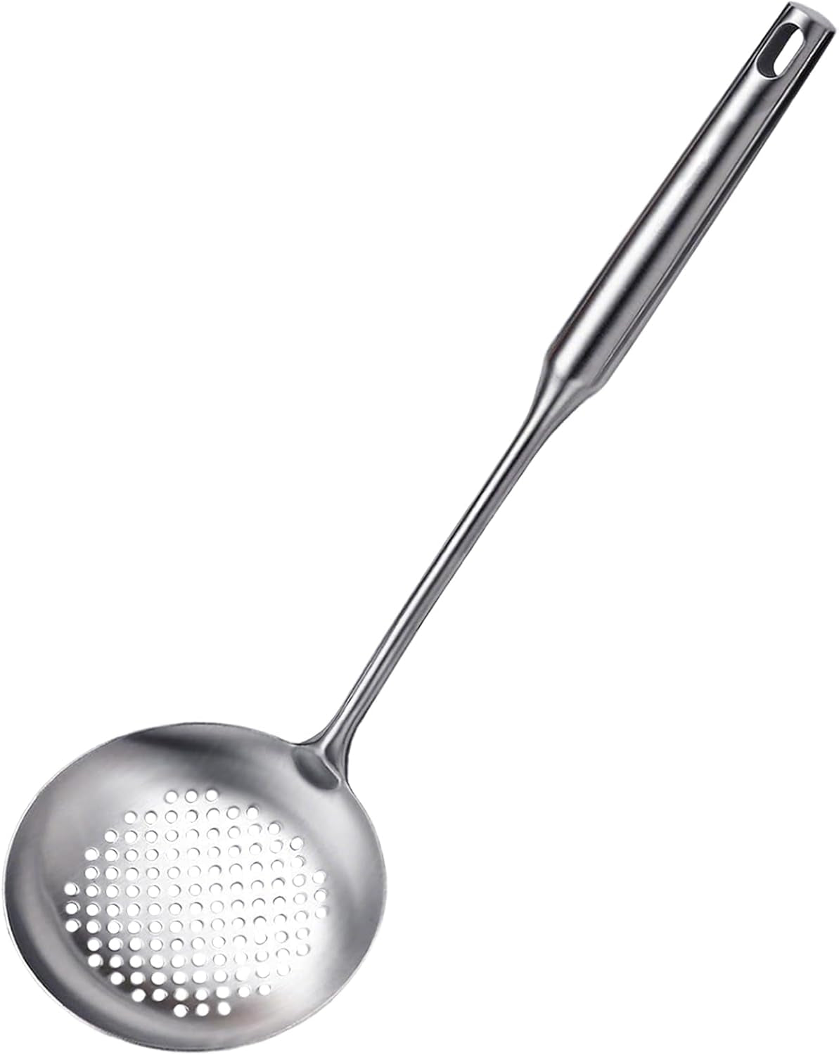 Stainless Steel  Slotted Spoon Skimmer, Long Handle Food Strainer