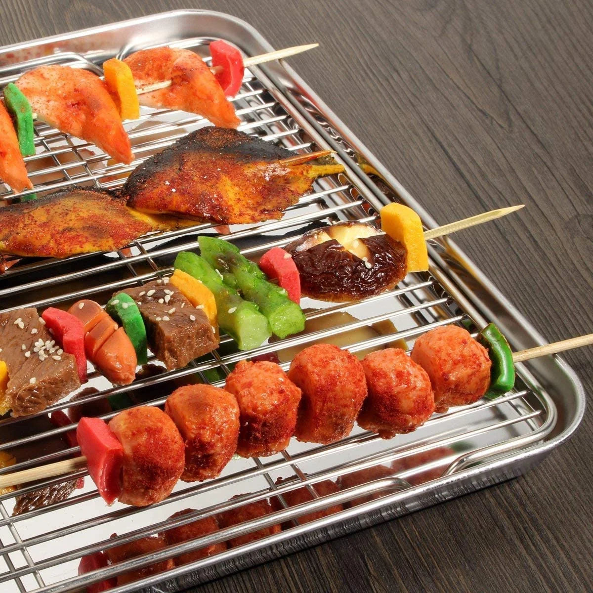 26 X 20 X 2.5 Cm Stainless Steel Baking Sheet Pan, Healthy & Non Toxic, Easy Clean & Dishwasher Safe