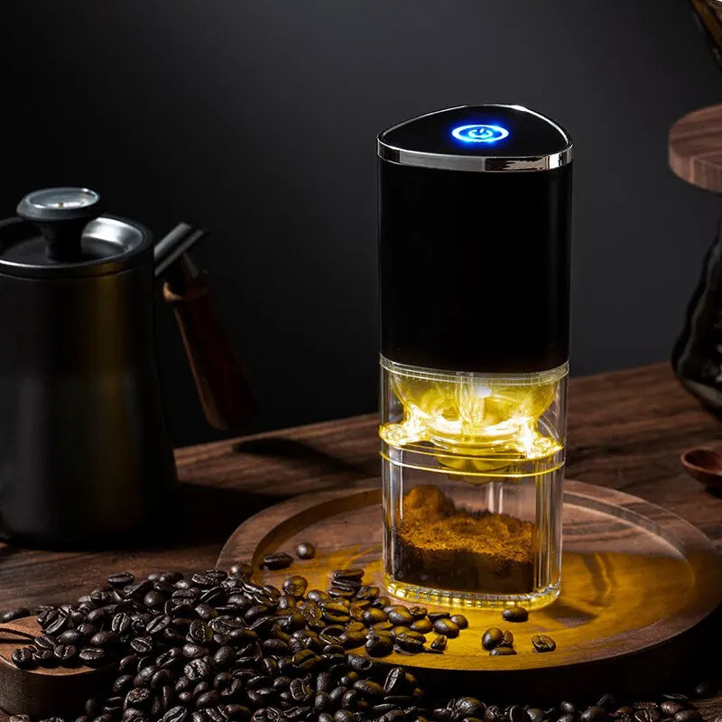 Portable Electric Coffee Grinder USB Type-C Rechargeable Ceramic Burr Grinder
