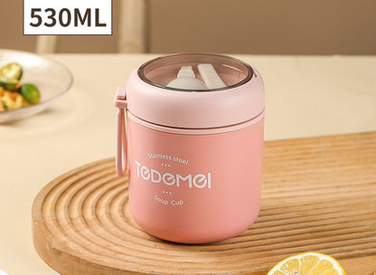 Cute Thermal Food Jar with Bear Design