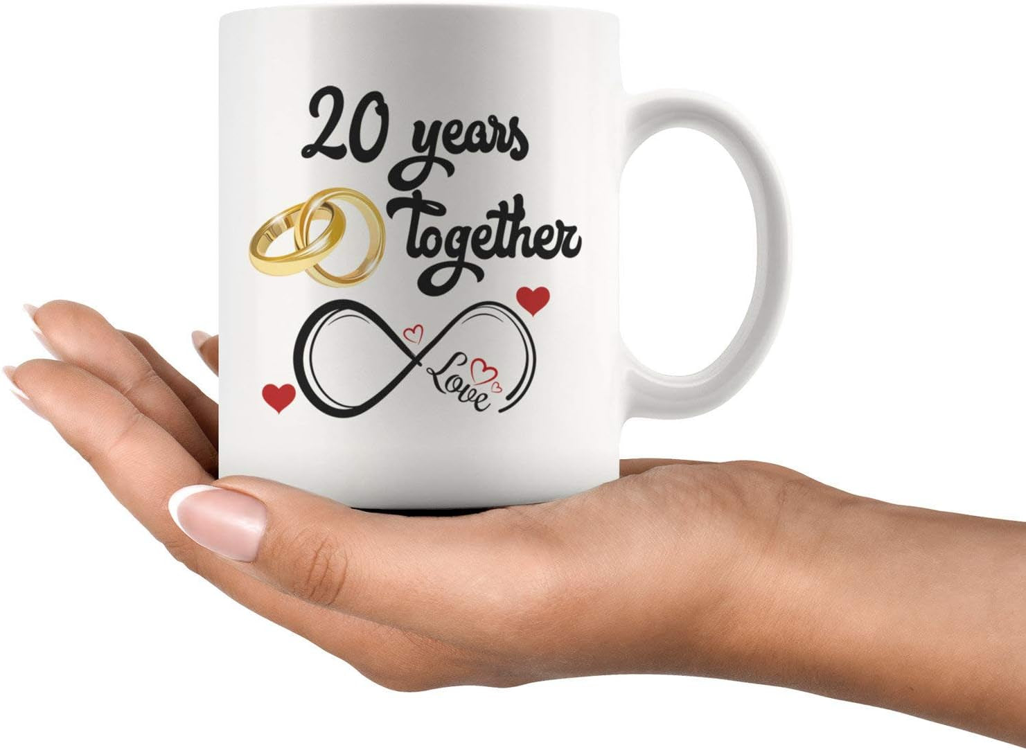 20Th Wedding Anniversary for Him and Her, 20 Years Together with Her Mug (11 Oz)