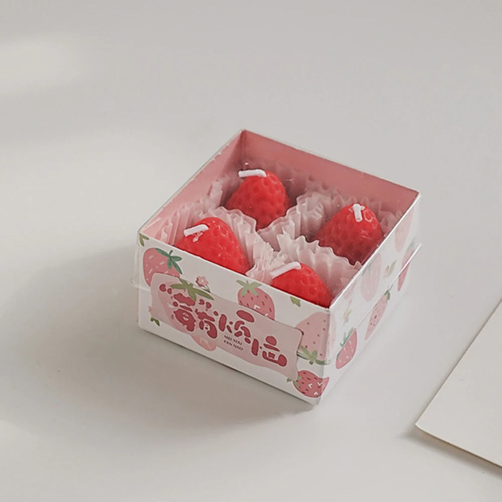 Strawberry Scented Candles Soy Wax Aromatherapy