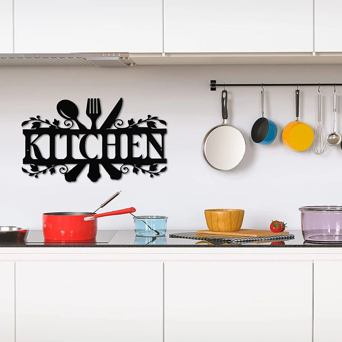 Kitchen Wall Sign Black for Dining Room Kitchen Decor