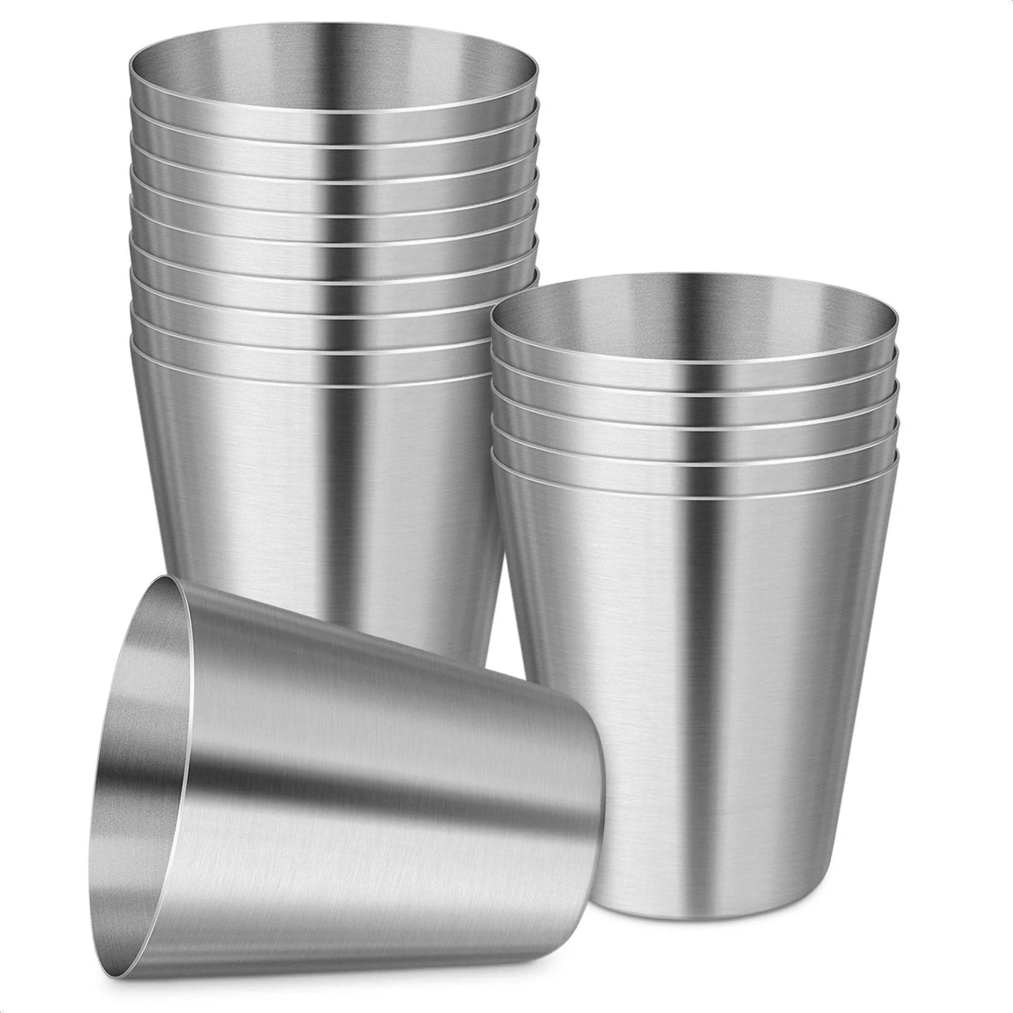 15Pcs Stainless Steel Shot Glasses Drinking Vessel Great Barware Gift, 30 ML 