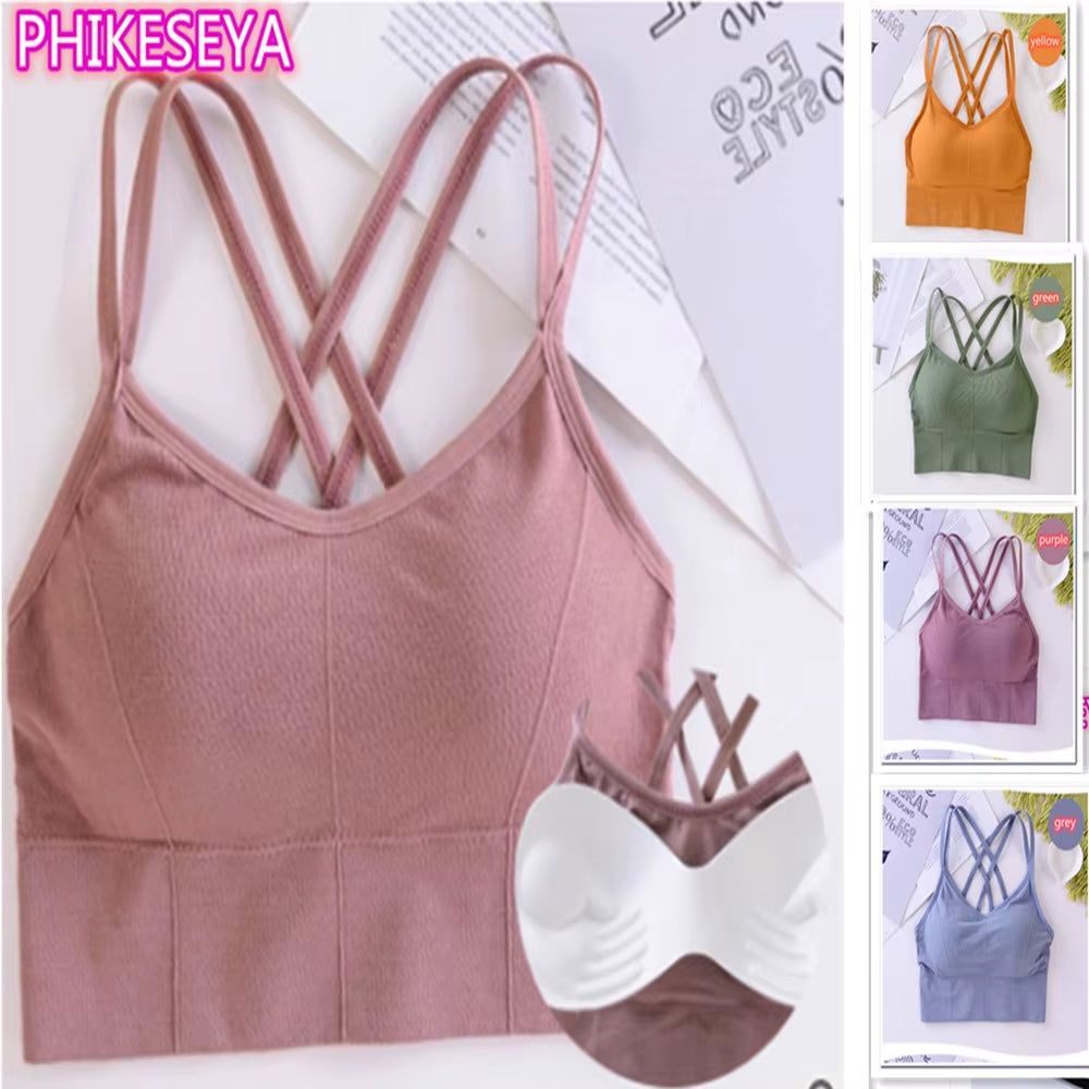 Women Fitness Top Seamless Crop Top Push up 