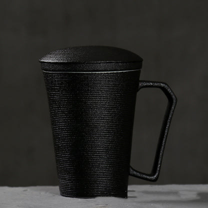 Stylish Ceramic Mug with Built-in Tea Strainer