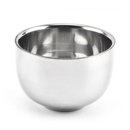 Stainless Steel Shaving Bowl – Foam & Beard Soap Cup