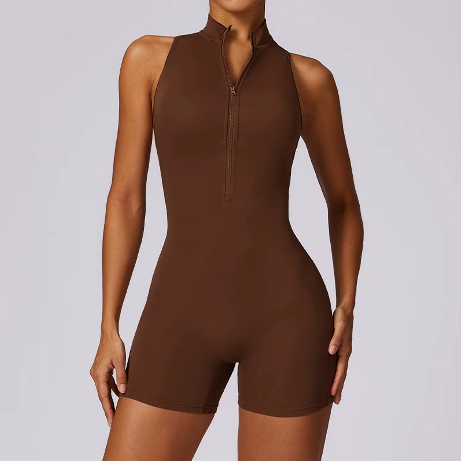 New Women's Fitness Suit with Zipper 