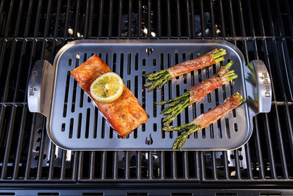 8.44L x 14.01W Stainless Steel Grill plus Topper