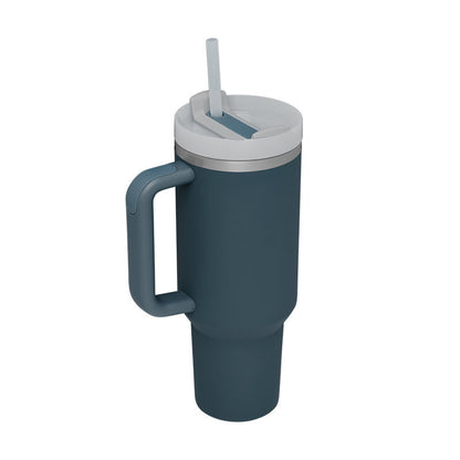 Tumbler With Handle Straw Insulated Stainless Steel