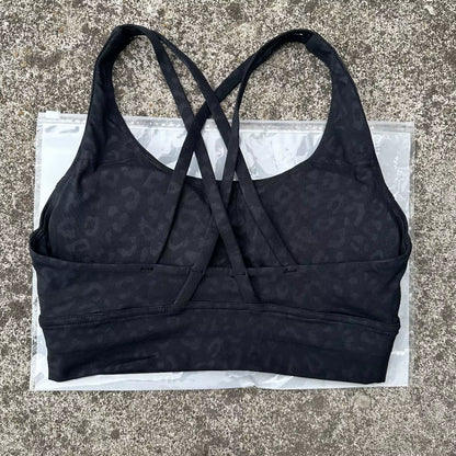 Solid Color Women Cross Back Fitness Top