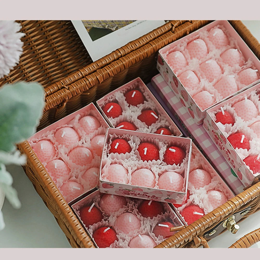 Strawberry Scented Candles Soy Wax Aromatherapy
