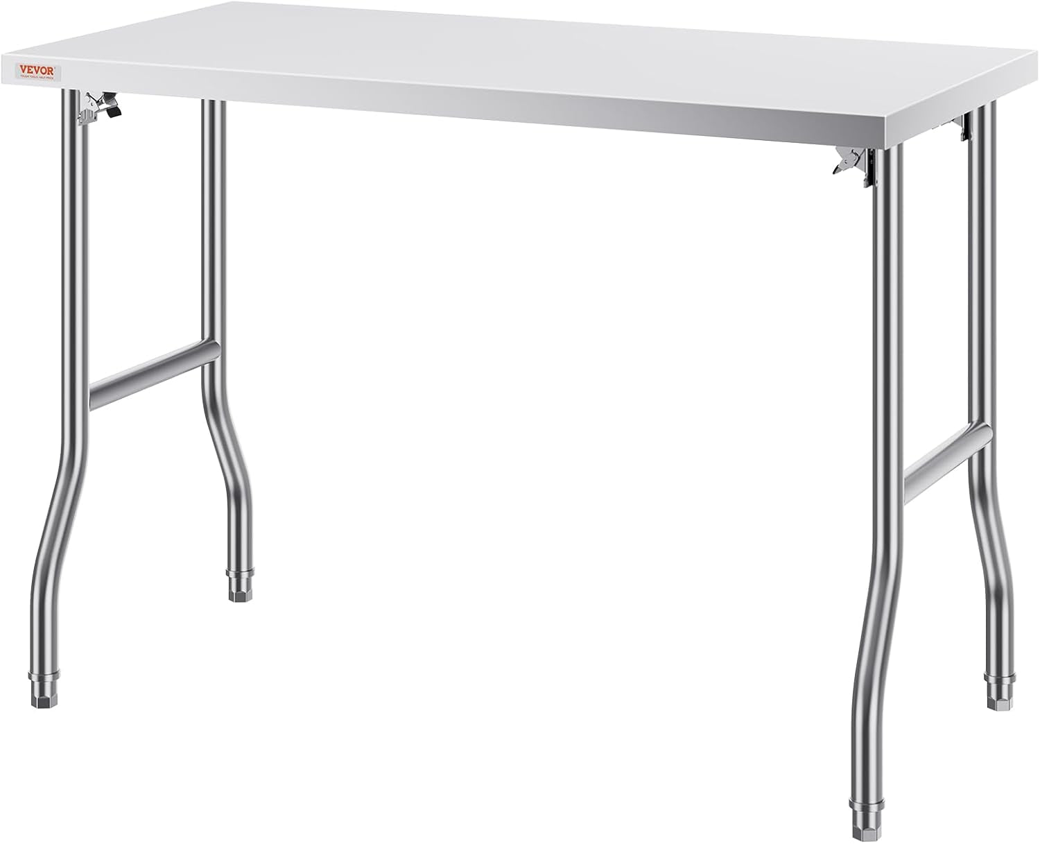 48 X 24 Inch Heavy-Duty Stainless Steel Folding Commercial Prep Table Commercial Worktable Workstation,  661 Lbs Load