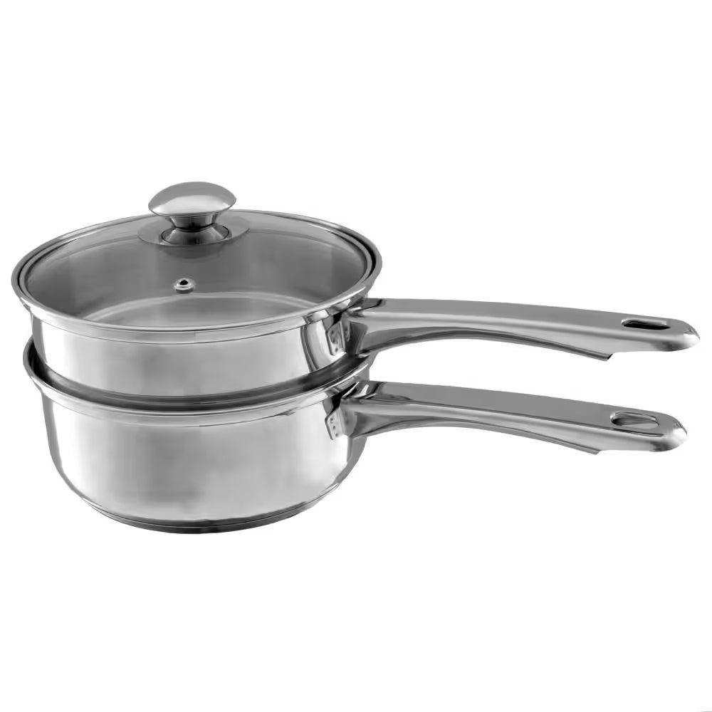 1.5 Qt. Stainless Steel Double Boiler Saucepan with Lid