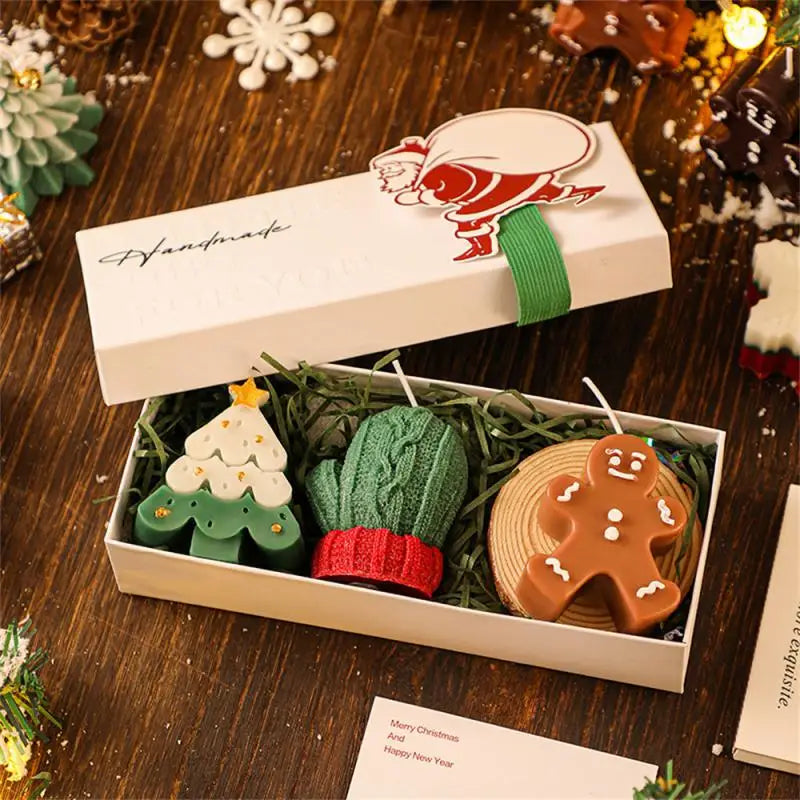 Christmas Scented Candle Creative Mini Gloves Candle Ornaments Christmas Candles for Home New Year Table Decoration Gift