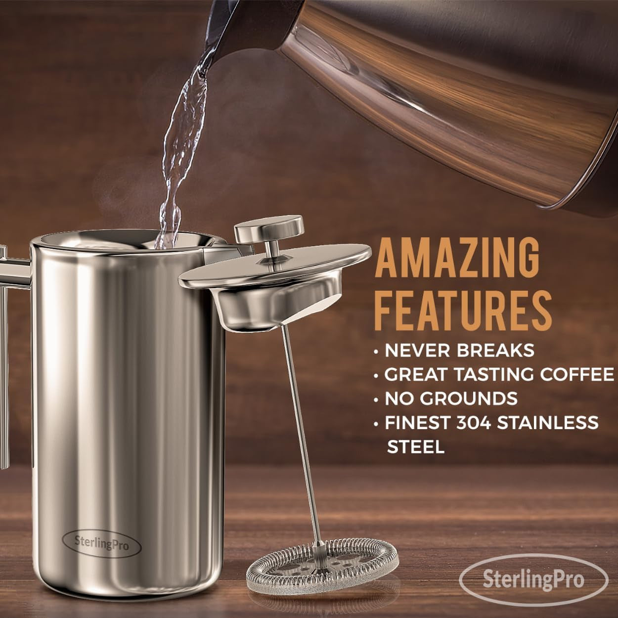 SterlingPro French Press Coffee Maker 1.5L