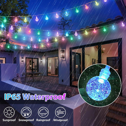 Color Changing Indoor String Light USB Plug, 16.5Ft 50 Leds Crystal Globe Fairy Lights