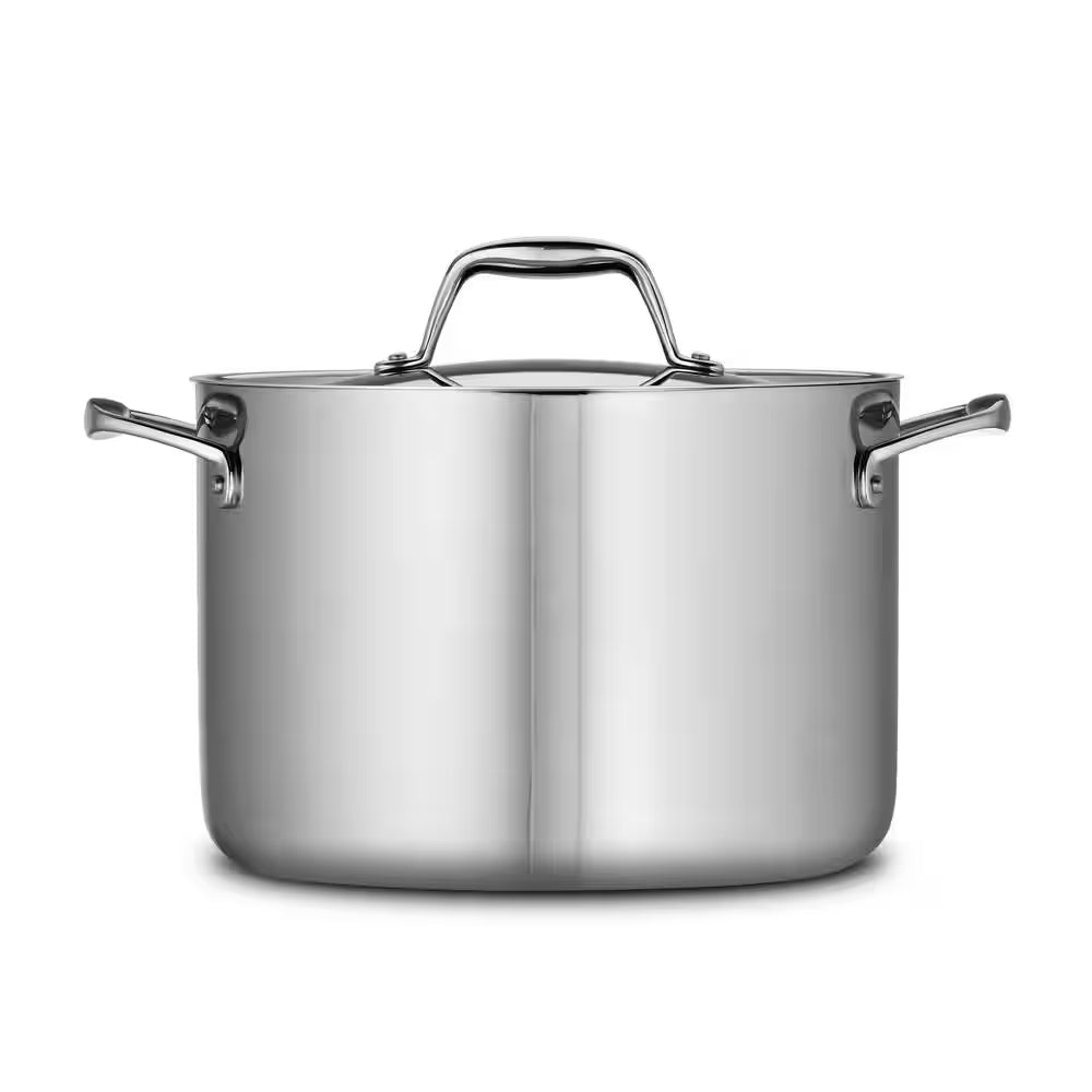 Signature Tri-Ply Clad 8 Qt. Stainless Steel Stock Pot with Lid
