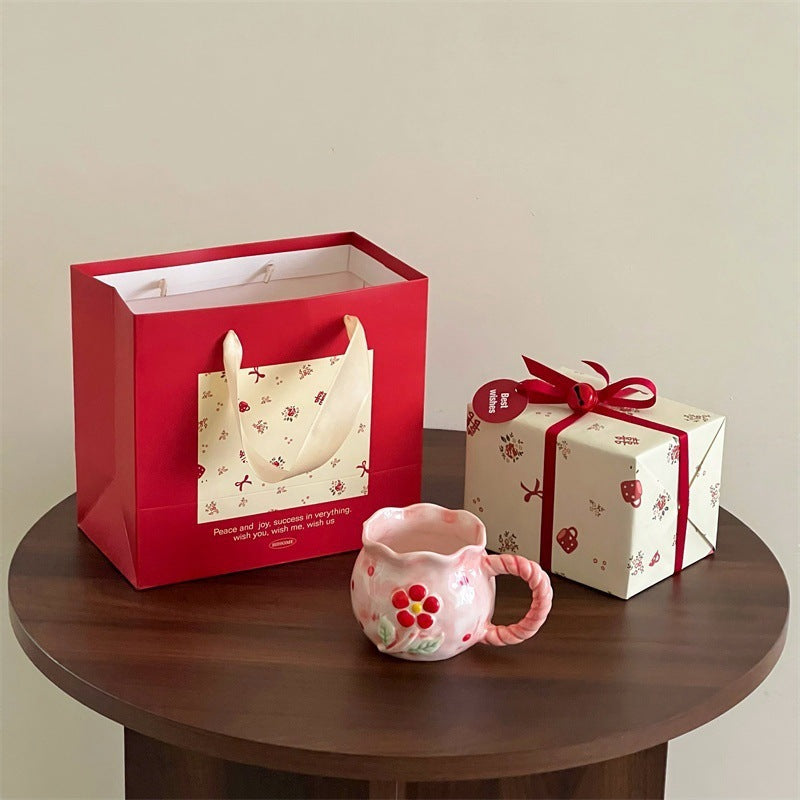 Whimsical Cherry Blossom Ceramic Mug Gift Set
