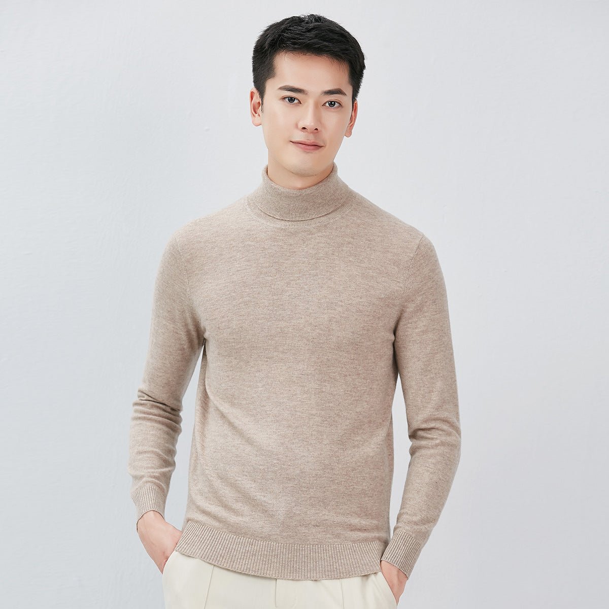 Full wool sweater men's two lapels - Alpaca House