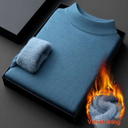 Half - collar Wool Sweater Winter Warm Men - Alpaca House