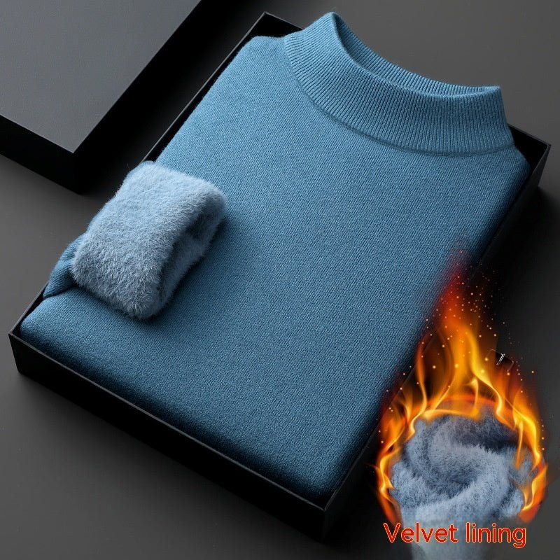 Half - collar Wool Sweater Winter Warm Men - Alpaca House