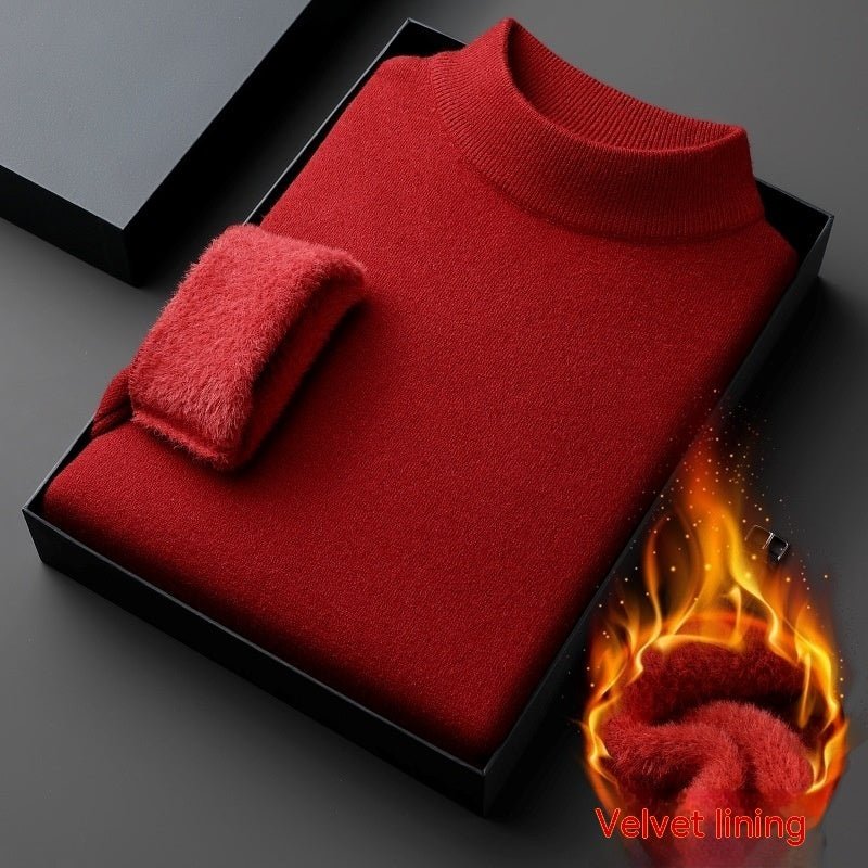 Half - collar Wool Sweater Winter Warm Men - Alpaca House