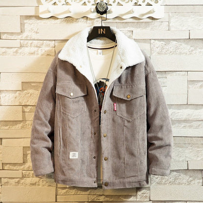 Lamb Wool Men's Corduroy Cotton - Padded Jacket - Alpaca House