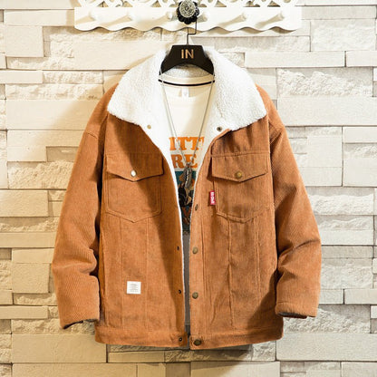 Lamb Wool Men's Corduroy Cotton - Padded Jacket - Alpaca House