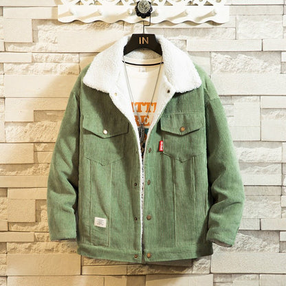 Lamb Wool Men's Corduroy Cotton - Padded Jacket - Alpaca House