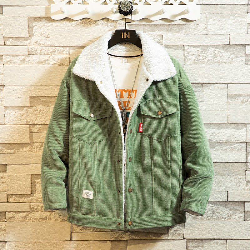 Lamb Wool Men's Corduroy Cotton - Padded Jacket - Alpaca House