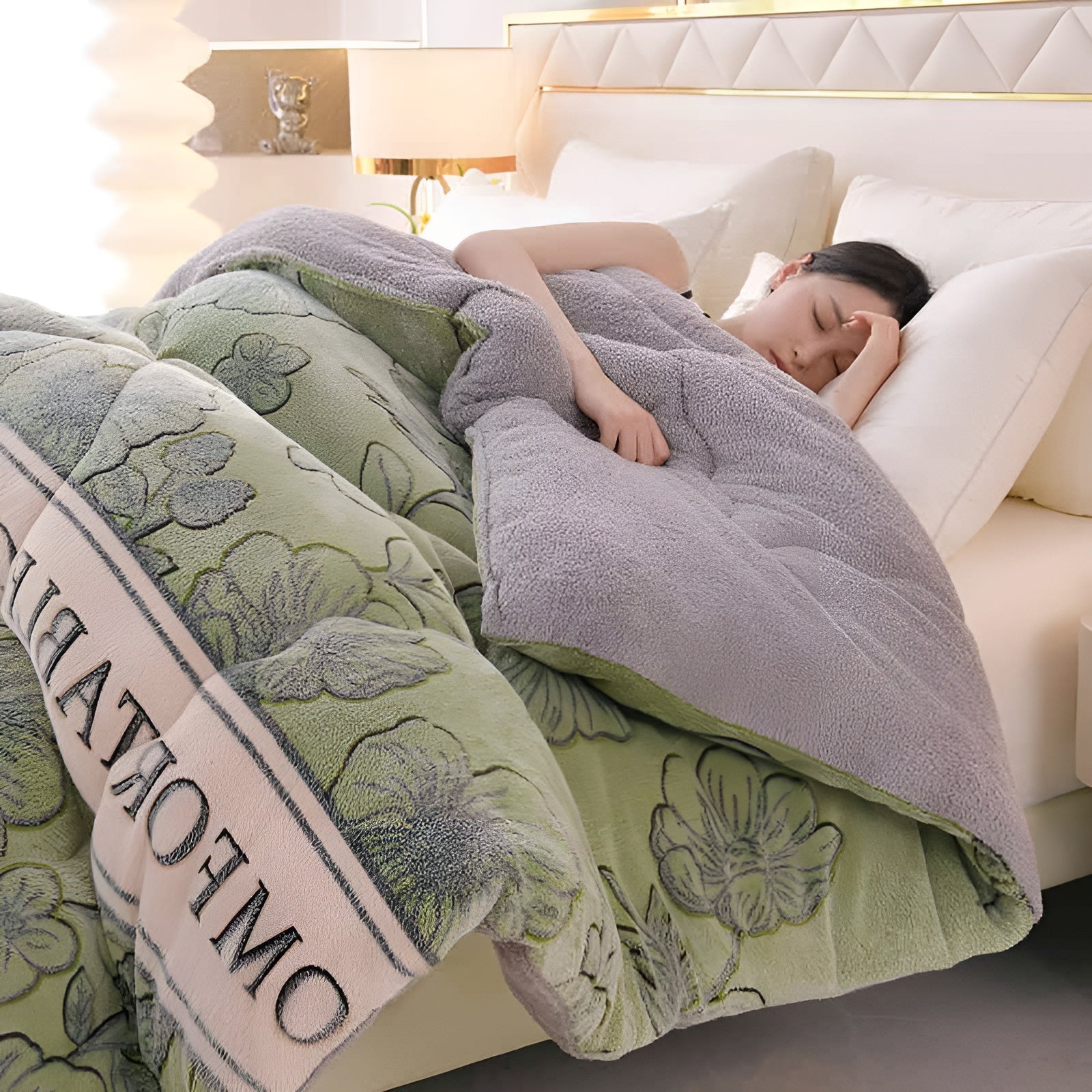 Lamb Wool Winter Blanket Thick Single - Person Warmth with Luxurious Soft Comfort - Alpaca House