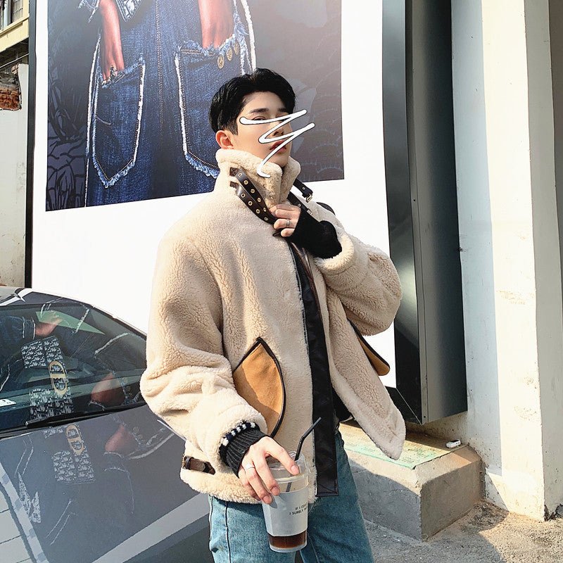 Men's Fashion Lamb Wool Jacket Top - Alpaca House