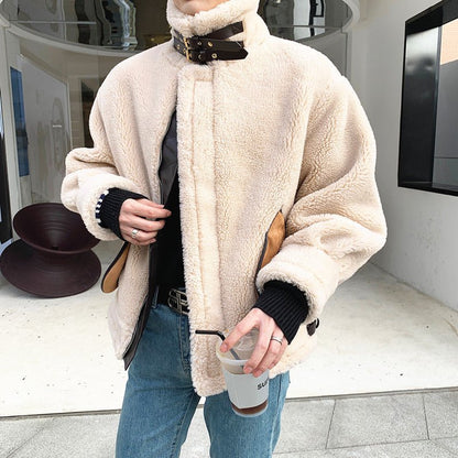Men's Fashion Lamb Wool Jacket Top - Alpaca House
