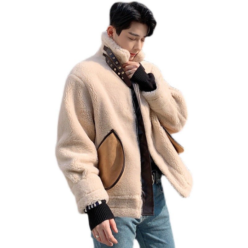 Men's Fashion Lamb Wool Jacket Top - Alpaca House
