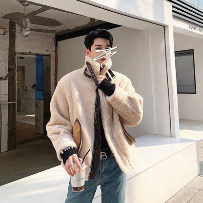 Men's Fashion Lamb Wool Jacket Top - Alpaca House