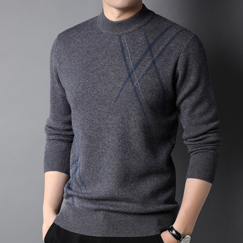 Men's Pure Wool Jacquard Sweater - Alpaca House