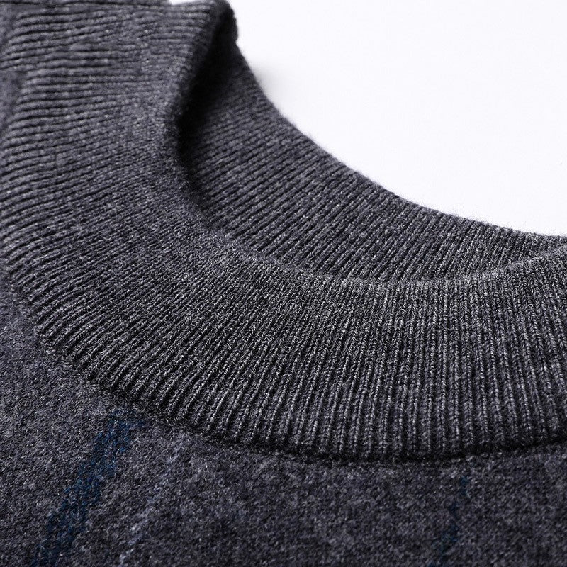 Men's Pure Wool Jacquard Sweater - Alpaca House