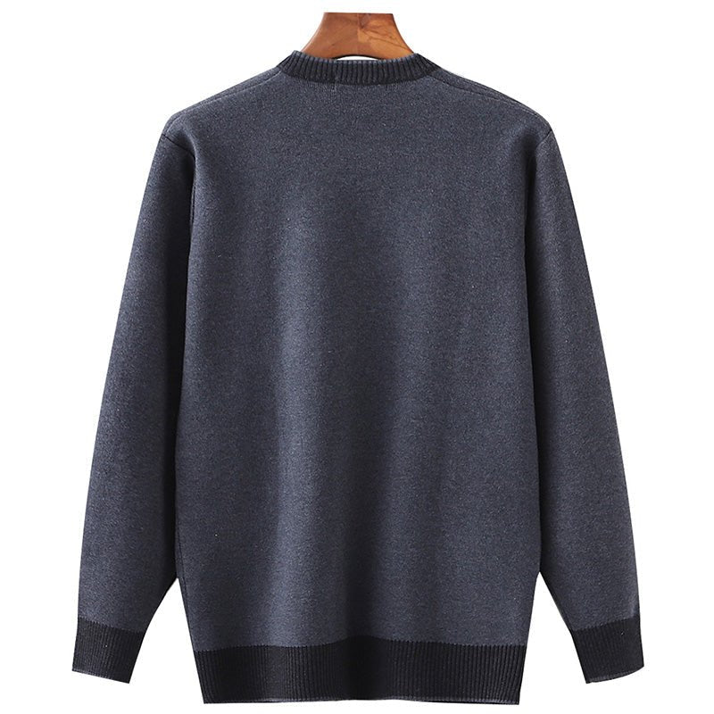 Middle - aged And Elderly Male Father's Wool Cardigan Sweater - Alpaca House