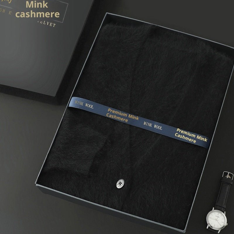 Mink Wool Sweater Men V - neck Thickened Sweater Loose Cardigan - Alpaca House