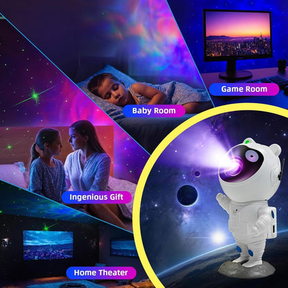 Galaxy Projector Astronaut Night Light with Remote Nebula Star Ceiling Lights