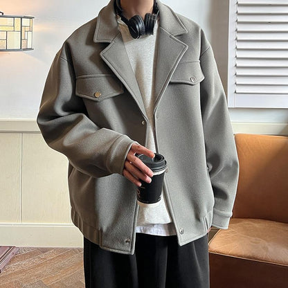Thick Wool Pilot Jacket High - grade Coat For Men - Alpaca House