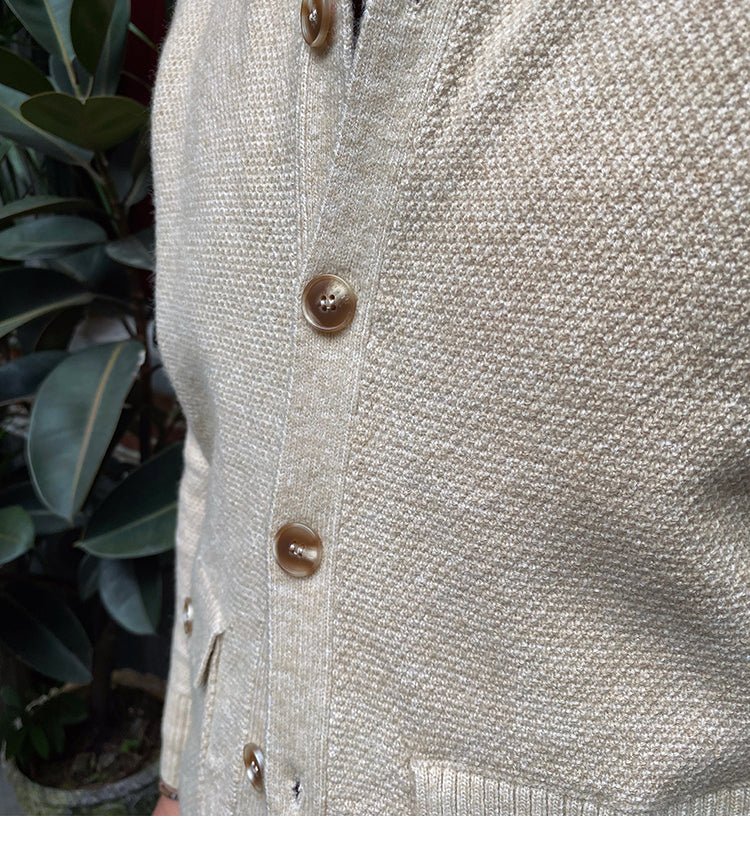 Warm Single Breasted Knitted Cardigan Jacket For Men - Alpaca House