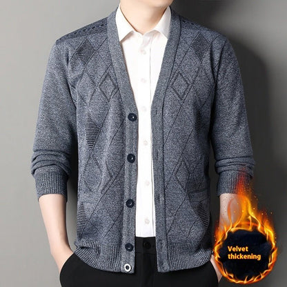 Wool Knit Cardigan Loose Casual - Alpaca House