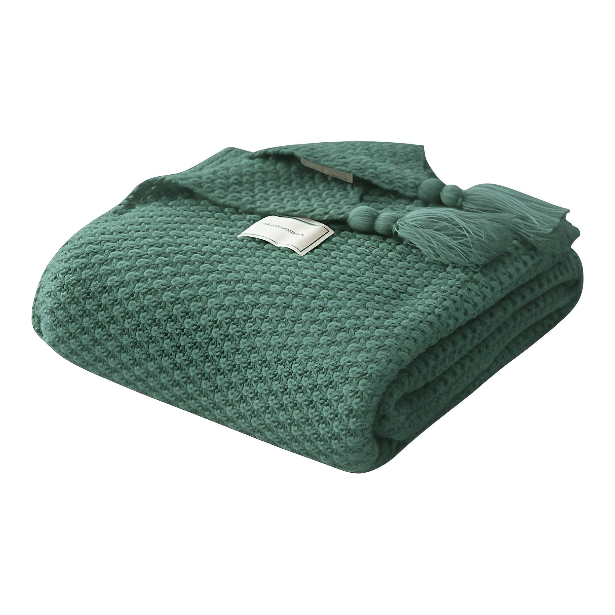 Wool Knitted Blanket Soft Fringed Elegance for Cozy Warmth - Alpaca House