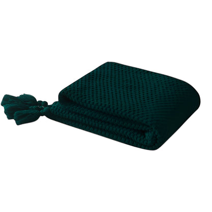 Wool Knitted Blanket Soft Fringed Elegance for Cozy Warmth - Alpaca House