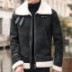 Youth Biker's Leather Jacket Lamb Wool Coat - Alpaca House